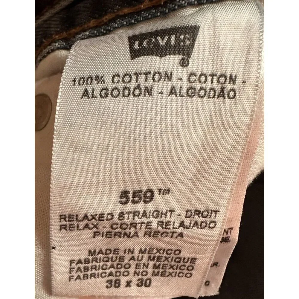 Levi's 559‎ Medium Wash Relaxed Straight Blue Jeans Men's Size 38x30